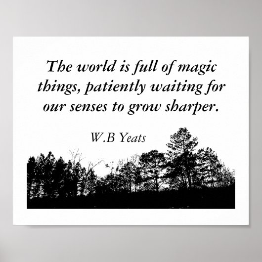 W.B Yeats - Citaat Poster (Voorkant)