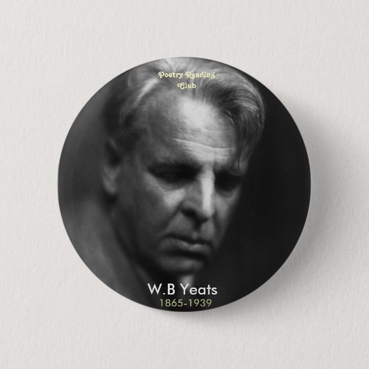 W. B. Yeats Ronde Button 5,7 Cm (Voorkant)