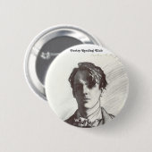 W. B. Yeats Ronde Button 5,7 Cm (Voorkant /achterkant)