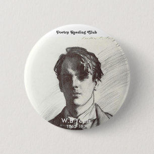 W. B. Yeats Ronde Button 5,7 Cm