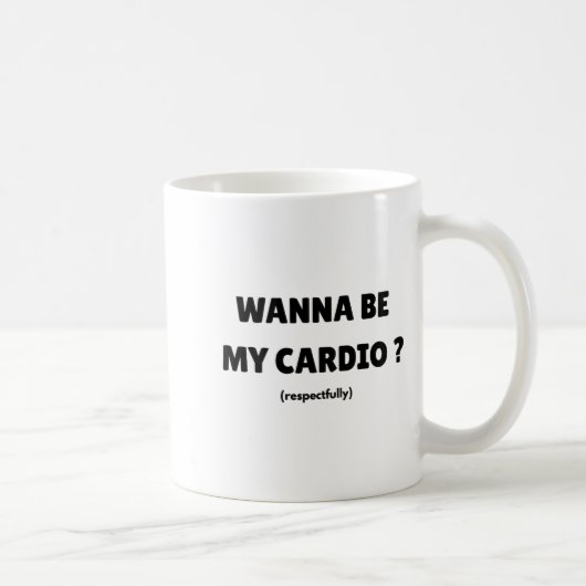 W Be My Daily Cardio Funny Gym Saying (on Back) Koffiemok (Rechts)