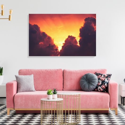 w bij weer canvas afdruk (Insitu (Woonkamer))