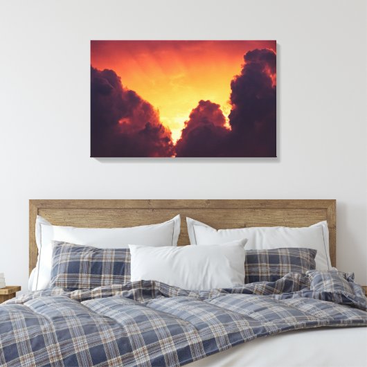 w bij weer canvas afdruk (Insitu (Slaapkamer))