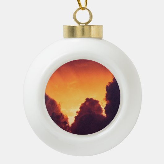 w bij weer keramische bal ornament (Voorkant)