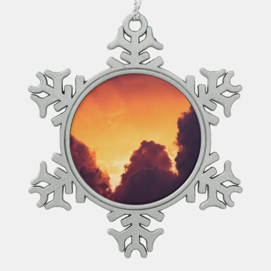 w bij weer tin sneeuwvlok ornament (Voorkant)