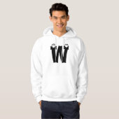 W, brief met oogballen hoodie (Voorkant volledig)