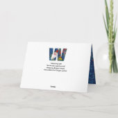 W BRIEF/SANTA CLAUS MET RODE RIBBON MONOGRAM FEESTDAGEN KAART (Achterkant)