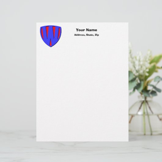 W BRIEFHOOFD SJABLOON (Staand voorkant)