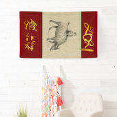 W Buffalo Kind Chinees Ox jaar 2021 Verticaal B Spandoek (Insitu)