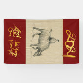 W Buffalo Kind Chinees Ox jaar 2021 Verticaal B Spandoek (Horizontaal)