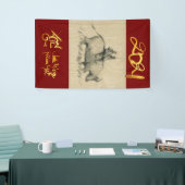 W Buffalo Kinderen Chinese Ox Jaar 2021 Verticaal  Spandoek (Beurs)