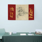 W BuffelKind Chinees Ox jaar 2021 Verticaal B Spandoek (Beurs)