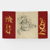 W BuffelKind Chinees Ox jaar 2021 Verticaal B Spandoek (Horizontaal)