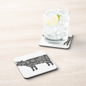 w Butcher Chart Bier Onderzetter (Rechterzijde)