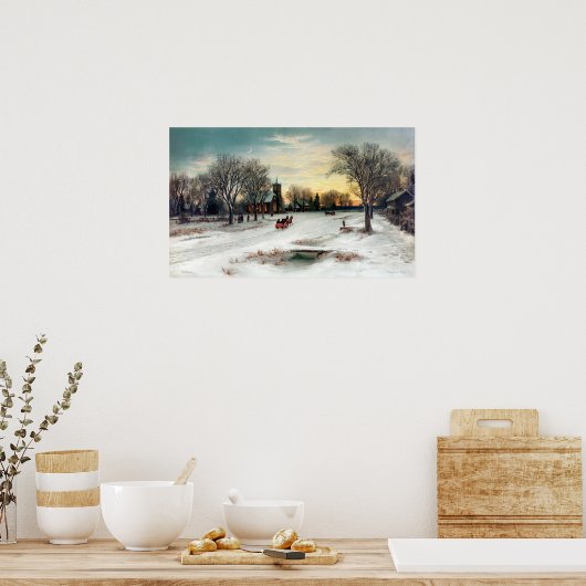 W. C. Bauer Kerstmis Poster (Keuken)