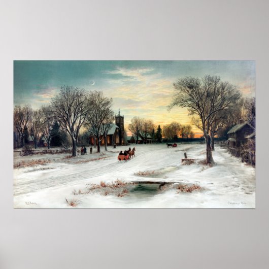 W. C. Bauer Kerstmis Poster (Voorkant)