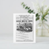 W. C. Coup's New United Monster Shows Ad Briefkaart (Staand voorkant)