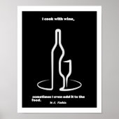 W.C. Fields Wine Quote Poster (Voorkant)