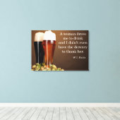 W.C. Velden Drink offerte Canvas Afdruk (Insitu (Houten vloer))