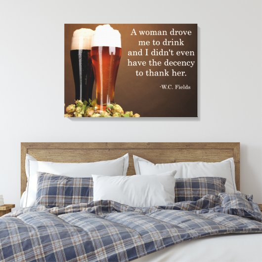 W.C. Velden Drink offerte Canvas Afdruk (Insitu (Slaapkamer))