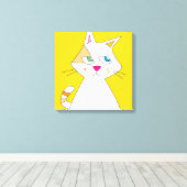 W-CAT CANVAS AFDRUK (Insitu (Houten vloer))