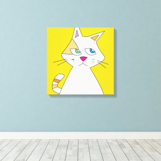 W-CAT CANVAS AFDRUK (Insitu (Houten vloer))