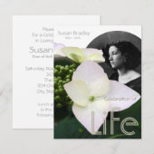 W Celebration of Life met portret Kaart (Voorkant / Achterkant)