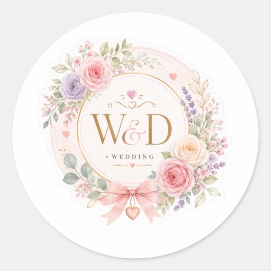 W&D Trouw Ronde Sticker (Voorkant)
