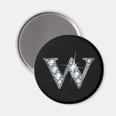 "W" Diamond Bling Magnet (Voorkant / Achterkant)
