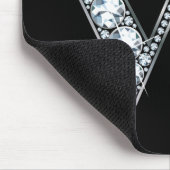 "W" Diamond Bling Mousepad Muismat (Hoek)