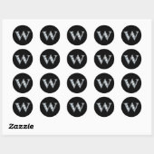 "W" Diamond Bling Sticker (Vel)