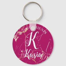 W dniu imienin name surname monogram po polsku sleutelhanger