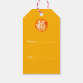 W Dog Papercut Chinees nieuwjaar 2018 OW CadeauLab Cadeaulabel (Achterkant)