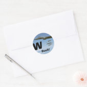 W, Duck! Ronde Sticker (Envelop)