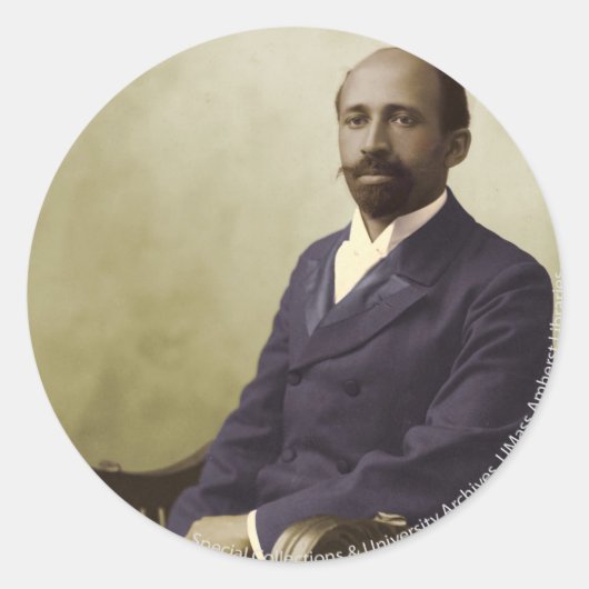W.E.B. Du Bois Ronde Sticker (Voorkant)