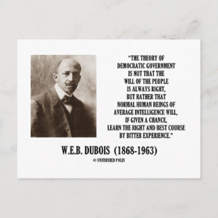 W.E.B. Dubois Theory van de Democratische Regering Briefkaart