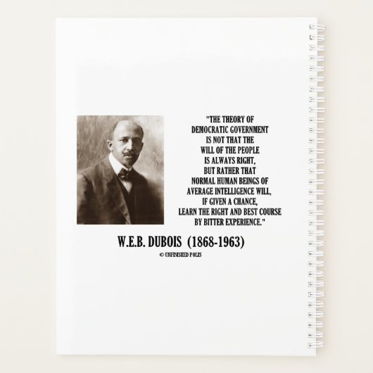 W.E.B. Dubois Theory van de Democratische Regering Planner (Achterkant)