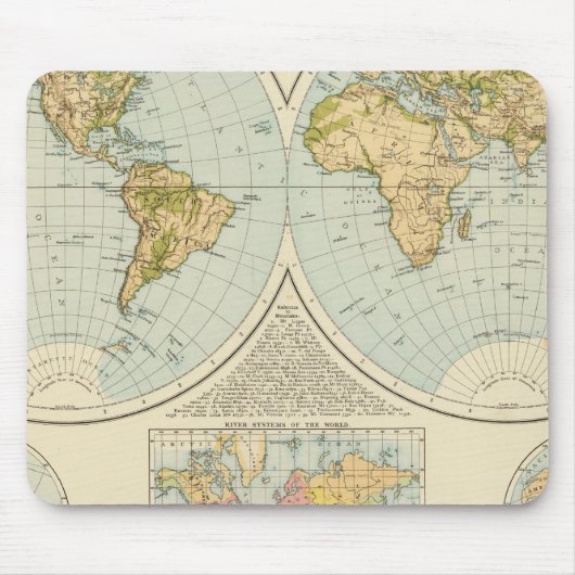 W, E Hemispheres Muismat (Voorkant)