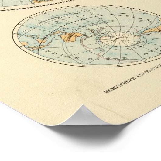 W, E Hemispheres Poster (Hoek)