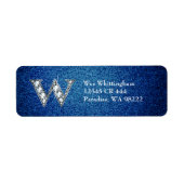 W Faux-"Diamond Bling" op Denim Etiket (Voorkant)