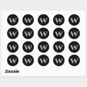 W Faux-"Diamond Bling" Ronde Sticker (Vel)