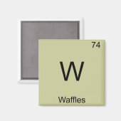 W - Fijnles Funny Chemistry Element Symbol T-Shirt Magneet (Voorkant / Achterkant)