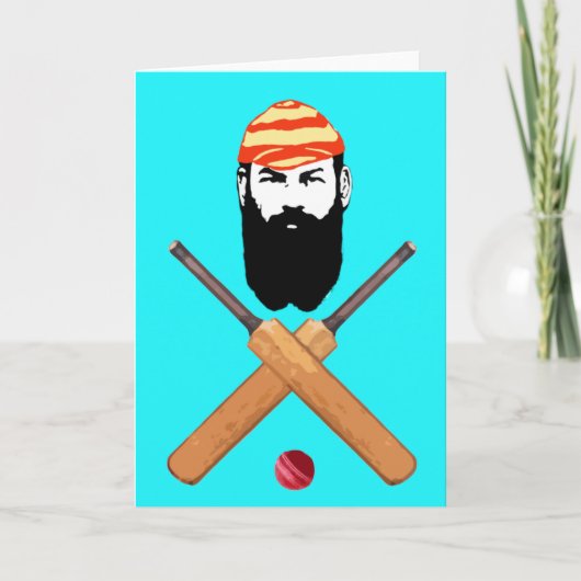 W G Grace Cricket Feestdagen Kaart (Voorkant)