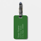 W Gepersonaliseerde Hibiscus Flower Monogram Lugga Bagagelabel (Achterkant verticaal)