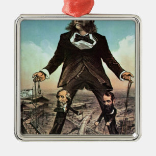 W.H. Vanderbilt als 'Colossus of Roads' Metalen Ornament