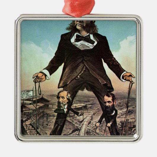 W.H. Vanderbilt als 'Colossus of Roads' Metalen Ornament (Voorkant)