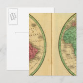 W Hemisphere E Hemisphere Briefkaart (Voorkant / Achterkant)