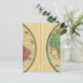 W Hemisphere E Hemisphere Briefkaart (Staand voorkant)