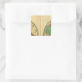 W Hemisphere E Hemisphere Vierkante Sticker (Tas)