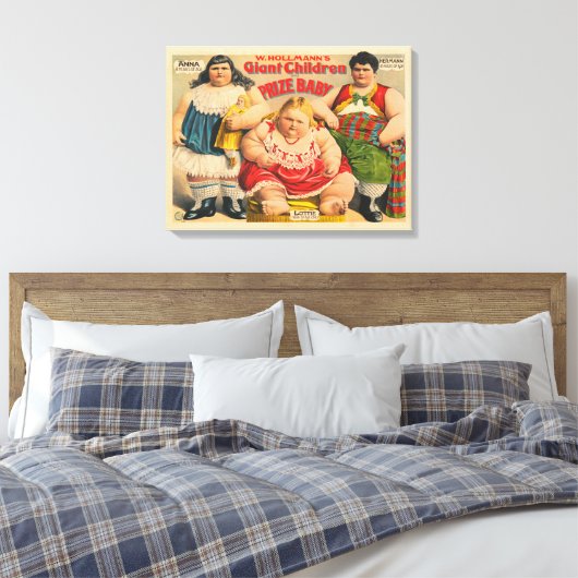 W. Hollmann's Giant Children en Prize Baby. Canvas Afdruk (Insitu (Slaapkamer))